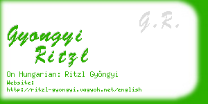 gyongyi ritzl business card