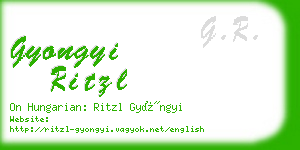 gyongyi ritzl business card